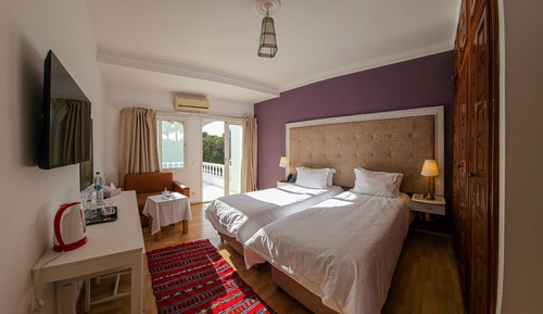 Standard-Zweibettzimmer, Terrasse, Poolblick