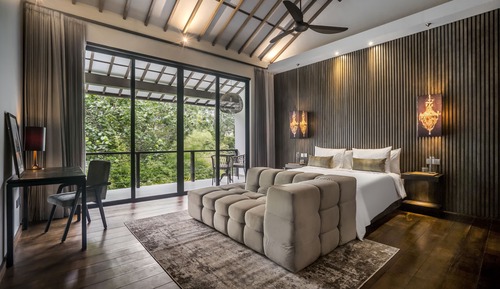 Deluxe-Villa, 3 Schlafzimmer, Badewanne, Poolblick