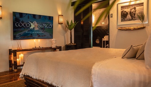Luxury-Bungalow, 1 King-Bett, Poolzugang, am Strand