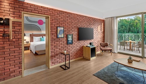 Suite, 1 King-Bett und Schlafsofa, Nichtraucher, Blick auf den Innenhof