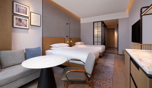 Deluxe-Zimmer, 2 Doppelbetten, Nichtraucher, Stadtblick