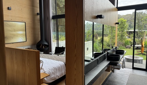 Deluxe-Ferienhütte, 1 Schlafzimmer, Gartenblick