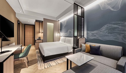 Zimmer, 1 King-Bett und Schlafsofa