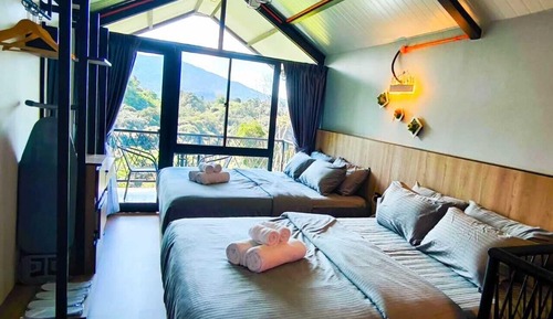 Familien-Studiosuite, Balkon, Bergblick