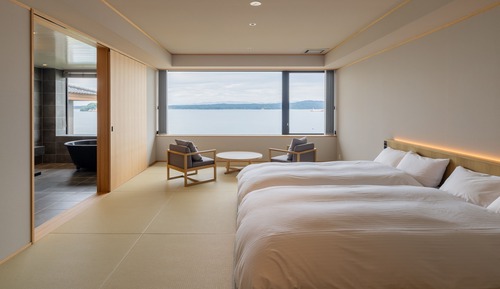 Deluxe-Zweibettzimmer, Mehrere Betten, Nichtraucher, Meerblick (KUKI)