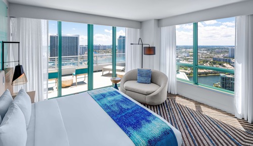 Presidential-Zimmer, 1 King-Bett (Intracoastal View)