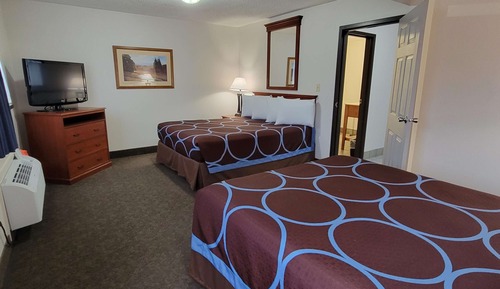 Standardzimmer, 2 Queen-Betten, Nichtraucher, Kühlschrank und Mikrowelle (Larger Room;with Sofabed)