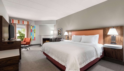 Zimmer, 1 King-Bett und Schlafsofa, Kamin