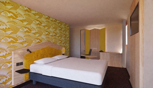 Familienzimmer, 1 Queen-Bett und Schlafsofa (Comfort. 4 People)