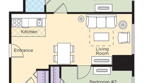 Standard-Apartment, 2 Schlafzimmer, Nichtraucher, Kochnische