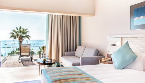 Premium-Zimmer, 1 King-Bett und Schlafsofa, Terrasse, Meerblick