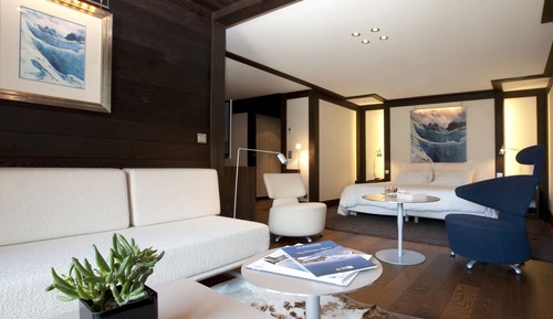 Deluxe-Doppelzimmer, Kamin, Bergblick (Mont Blanc)