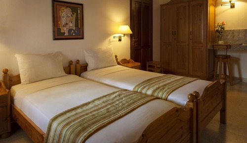 Comfort-Zweibettzimmer, 2 Einzelbetten, Gartenblick