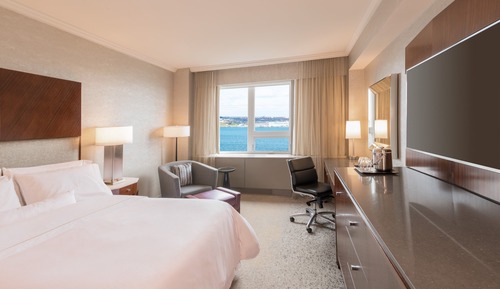 Premium-Zimmer, 1 Queen-Bett, Hafenblick