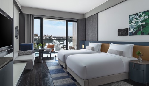 Zimmer, 2 Doppelbetten, Flussblick (Essential)