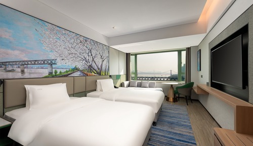 Premium-Zimmer, 2 Einzelbetten, Flussblick (High Floor)