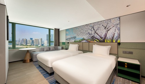Premium-Zimmer, 2 Einzelbetten, Stadtblick (High Floor)