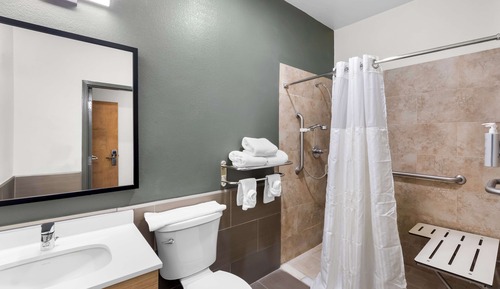 Zimmer, 1 King-Bett, rollstuhlgeeignete Dusche (Mobility & Hearing)