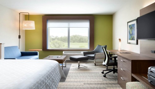 Standardzimmer, 1 King-Bett, rollstuhlgeeignete Dusche (Communications)