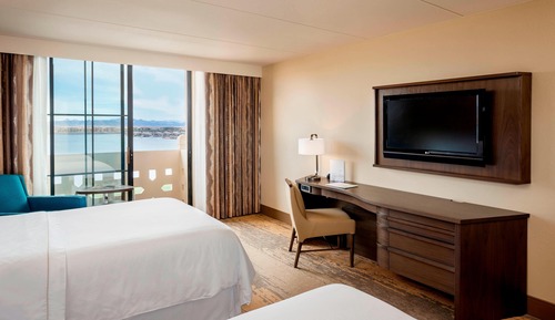 Zimmer, 2 Doppelbetten, Seeblick (Mobility Accessible, Tub)