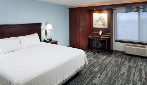 Zimmer, 1 King-Bett und Schlafsofa, Kühlschrank und Mikrowelle