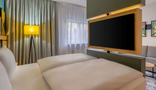 Zimmer, 1 King-Bett und Schlafsofa