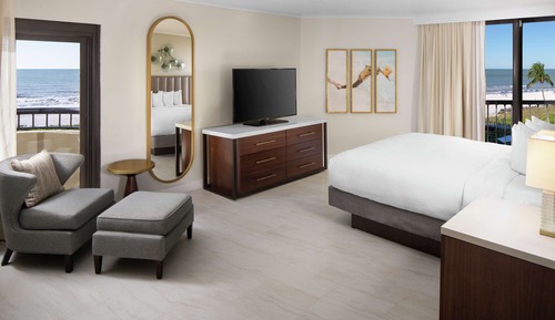 Suite, 1 King-Bett und Schlafsofa, barrierearm, Meerblick