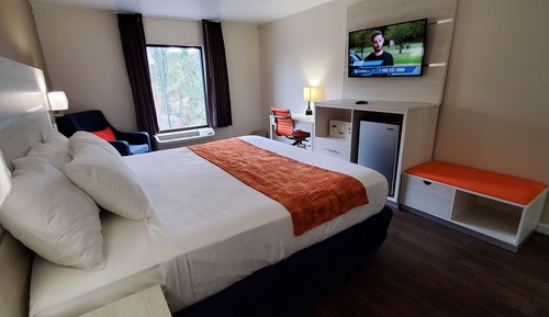 Standardzimmer, 1 King-Bett, Kühlschrank, Gartenblick