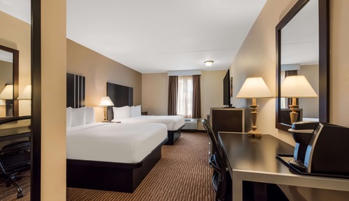 Standardzimmer, 2 Doppelbetten, Nichtraucher, Kühlschrank und Mikrowelle