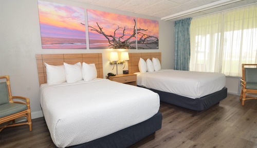 Zimmer, 2 Doppelbetten, Nichtraucher, Meerblick (Second Floor)