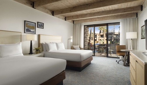 Zimmer, 2 Queen-Betten, Terrasse, Poolseite