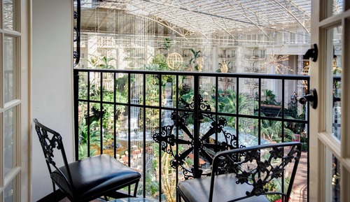 Zimmer, 2 Queen-Betten, Gartenblick