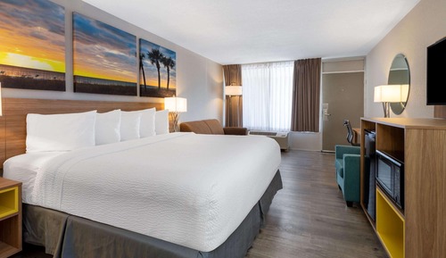 Zimmer, 1 King-Bett und Schlafsofa, barrierefrei, Nichtraucher (Mobility, Hearing, Roll-In Shower)