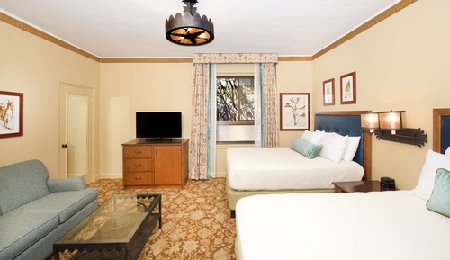 Premium-Doppelzimmer, 2 Doppelbetten, Bergblick