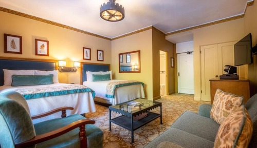 Classic-Doppelzimmer, 2 Doppelbetten, Bergblick