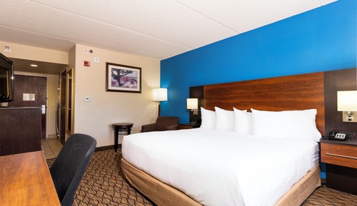 Standard-Einzelzimmer, 1 King-Bett, Haltegriffe in der Badewanne