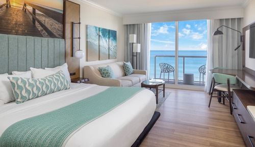 Zimmer, 1 King-Bett und Schlafsofa, Balkon, Meerblick