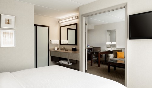 Suite, 1 King-Bett und Schlafsofa (Mobility/Hearing Accessible, Tub)