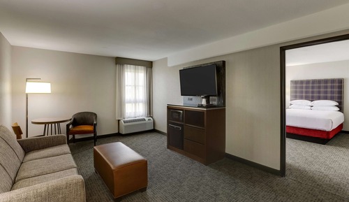 Suite, 2 Queen-Betten, barrierefrei, Kühlschrank und Mikrowelle (Sofabed, Roll In Shower)
