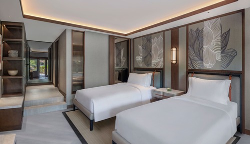 Zimmer, 2 Doppelbetten, Nichtraucher, Blick auf die Lagune