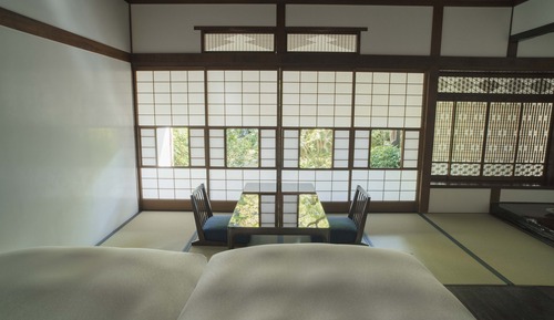 Traditional-Zweibettzimmer (Japanese-Style, Open-Air Bath)