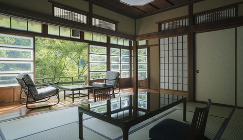 Traditional-Zweibettzimmer, Flussblick (Japanese-Style)