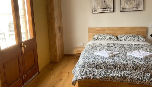 Gallery-Studio, 1 Queen-Bett, Blick auf den Innenhof