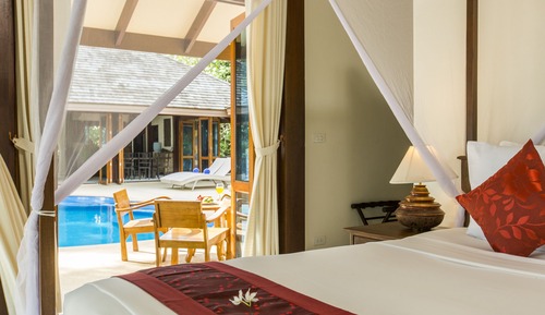 Luxury-Villa, 2 Schlafzimmer, eigener Pool, Strandnähe