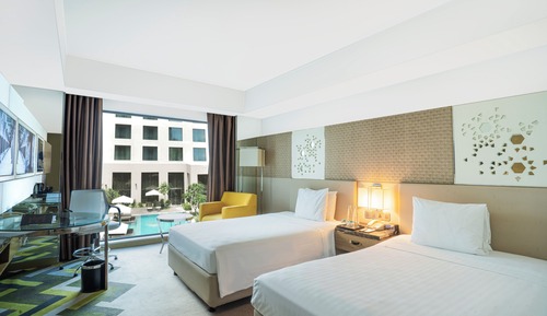 Zweibettzimmer, 2 Einzelbetten, Stadtblick