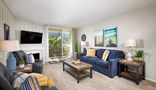 Apartment, 1 King-Bett und Schlafsofa, Poolzugang, Gartenblick (F112)