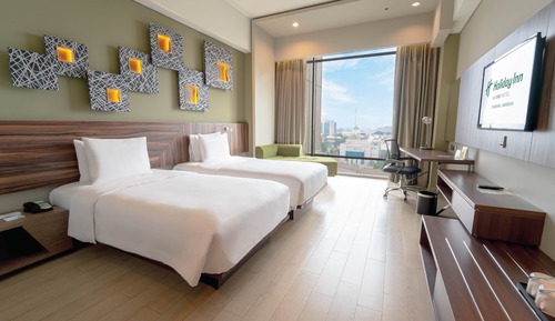 Standardzimmer, 2 Einzelbetten, Poolblick