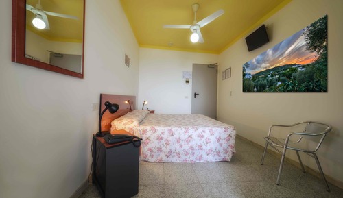 Doppelzimmer, 1 Doppelbett oder 2 Einzelbetten, Gartenblick