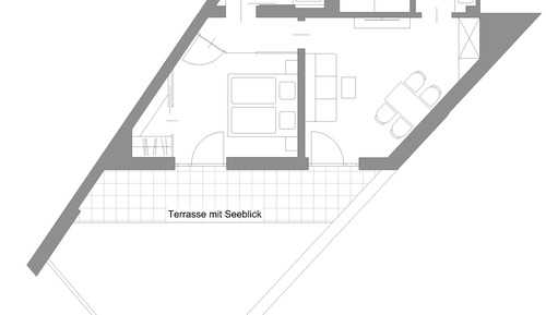 Familienapartment, Kochnische, Seeblick
