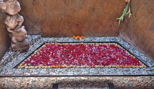 Bungalow, Gartenblick